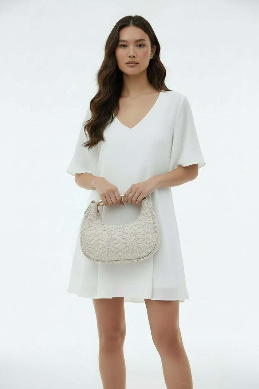 Ivory Bloom-Handbag