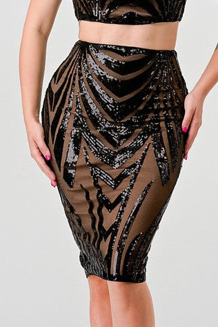 Charlotte-Sequins Skirt